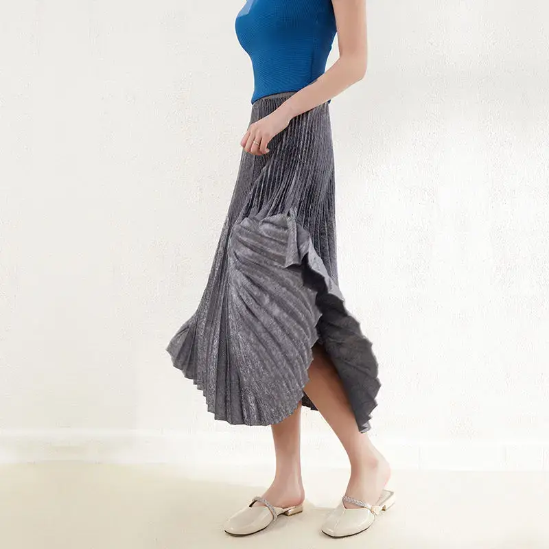 Pleated Gown Dress Women's Skirts - - Pleats Clothing 4