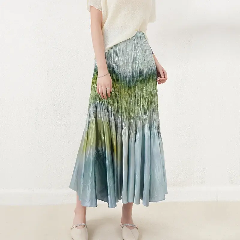 One Shoulder Pleated Gown Anti-Shrink - - Pleats Clothing 4
