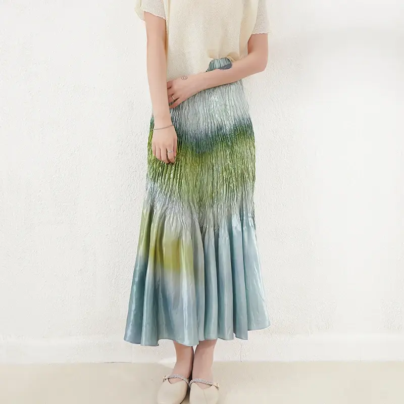 One Shoulder Pleated Gown Anti-Shrink - - Pleats Clothing 3