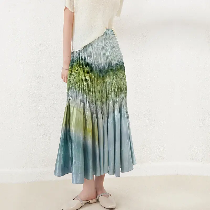 One Shoulder Pleated Gown Anti-Shrink - - Pleats Clothing 5