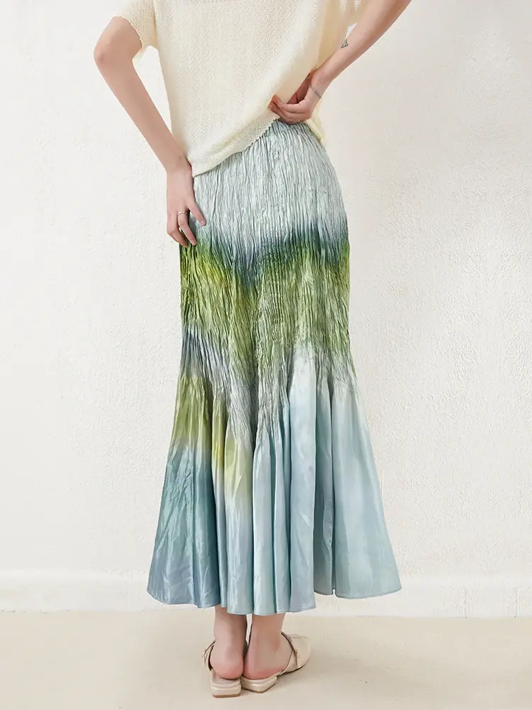 One Shoulder Pleated Gown Anti-Shrink - - Pleats Clothing 6