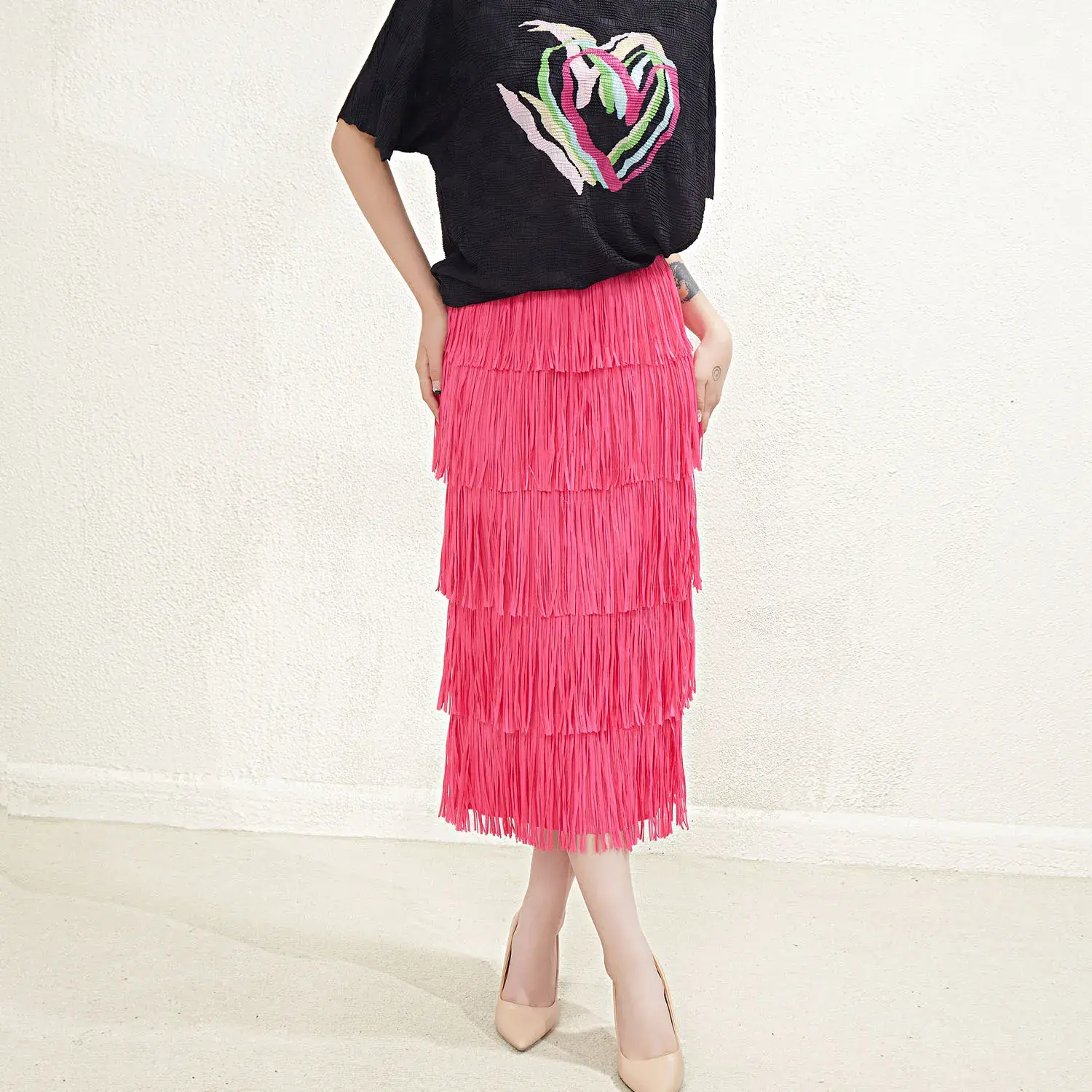 White Pleated Shirt Womens in-Stock Ltems OR OEM&ODM - - Pleats Clothing 5