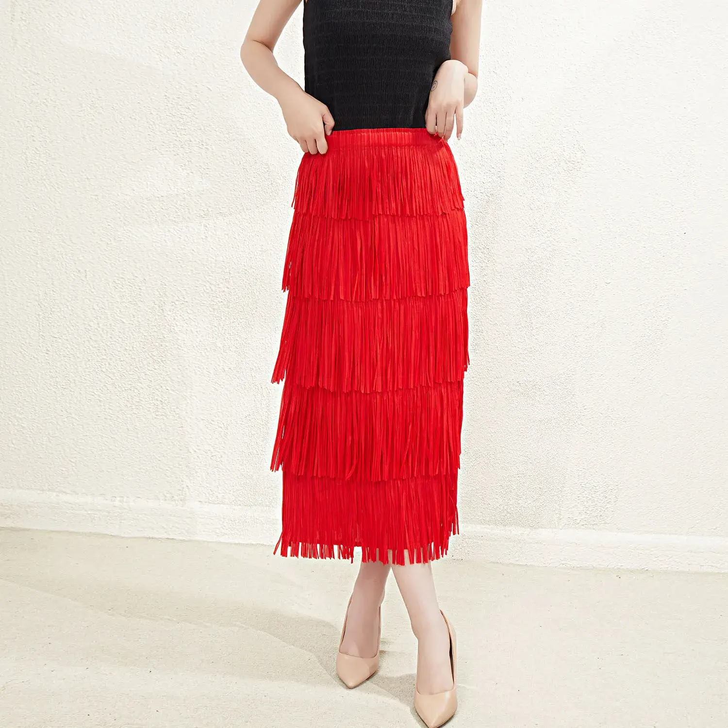 White Pleated Shirt Womens in-Stock Ltems OR OEM&ODM - - Pleats Clothing 2