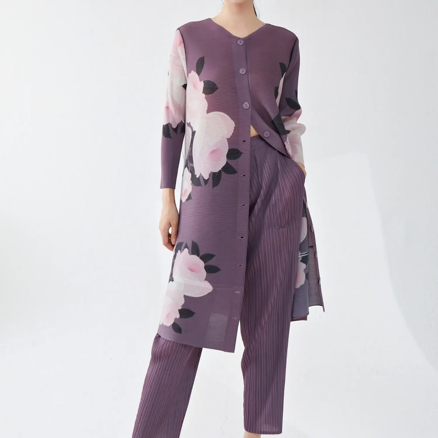 Womens Pleated Coat Anti-wrinkle - - Pleats Clothing 5