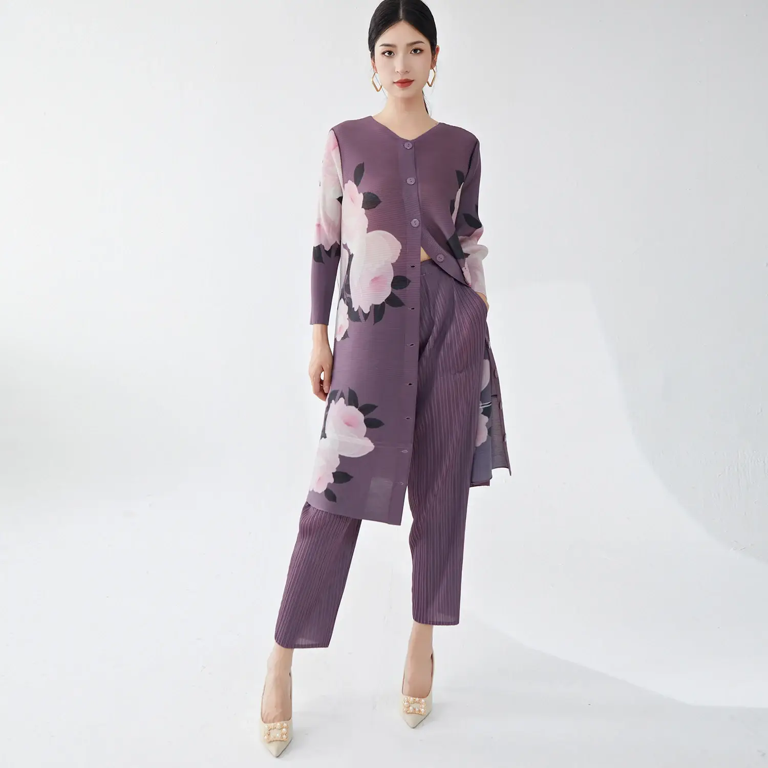 Womens Pleated Coat Anti-wrinkle - - Pleats Clothing 6