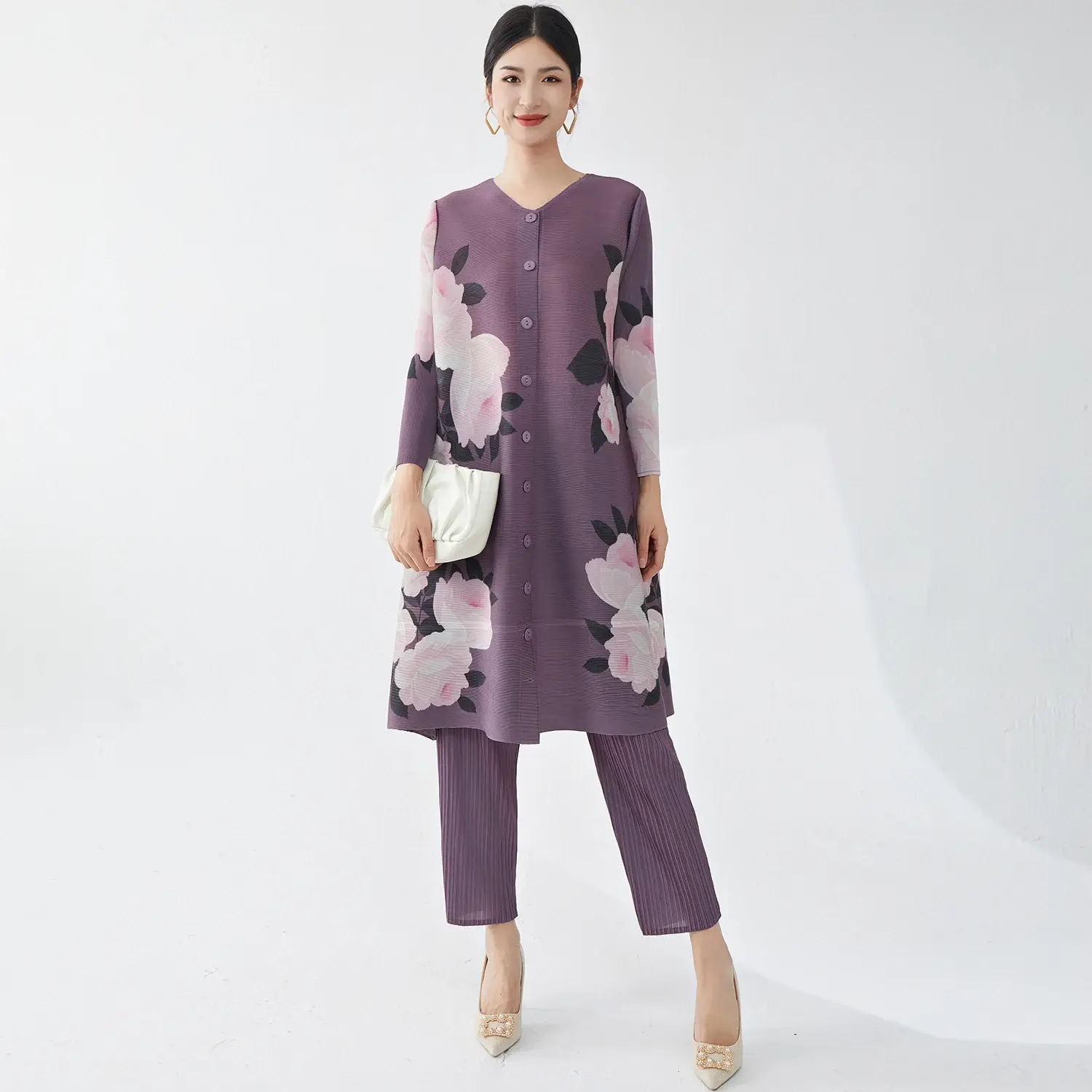 Womens Pleated Coat Anti-wrinkle - - Pleats Clothing 2