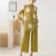 Green Pleated Gown 3-7working Days by Pleats Clothing 3