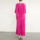 Red Pleated Gown Support by Pleats Clothing 4