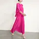 Red Pleated Gown Support by Pleats Clothing 3