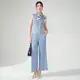 Satin Pleated Gown 100% Polyester by Pleats Clothing 7