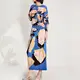 Long Sleeve Pleated High Neck Gown About 20-25 Days - - Pleats Clothing 6