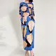 Long Sleeve Pleated High Neck Gown About 20-25 Days - - Pleats Clothing 4
