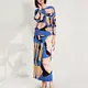 Long Sleeve Pleated High Neck Gown About 20-25 Days - - Pleats Clothing 2