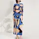 Long Sleeve Pleated High Neck Gown About 20-25 Days - - Pleats Clothing 3