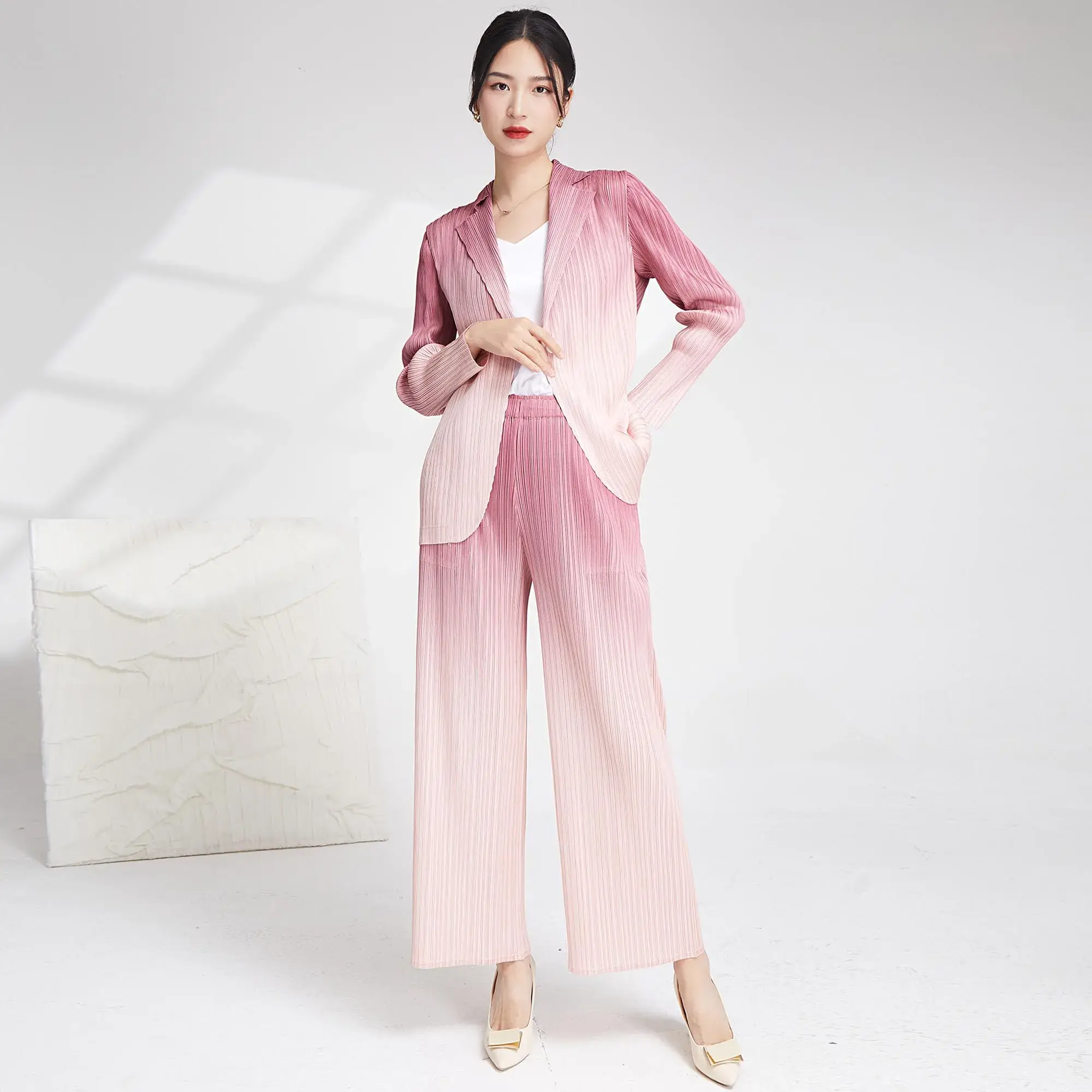 Pleated Shorts Plus Size Business Women's Suits - - Pleats Clothing 7