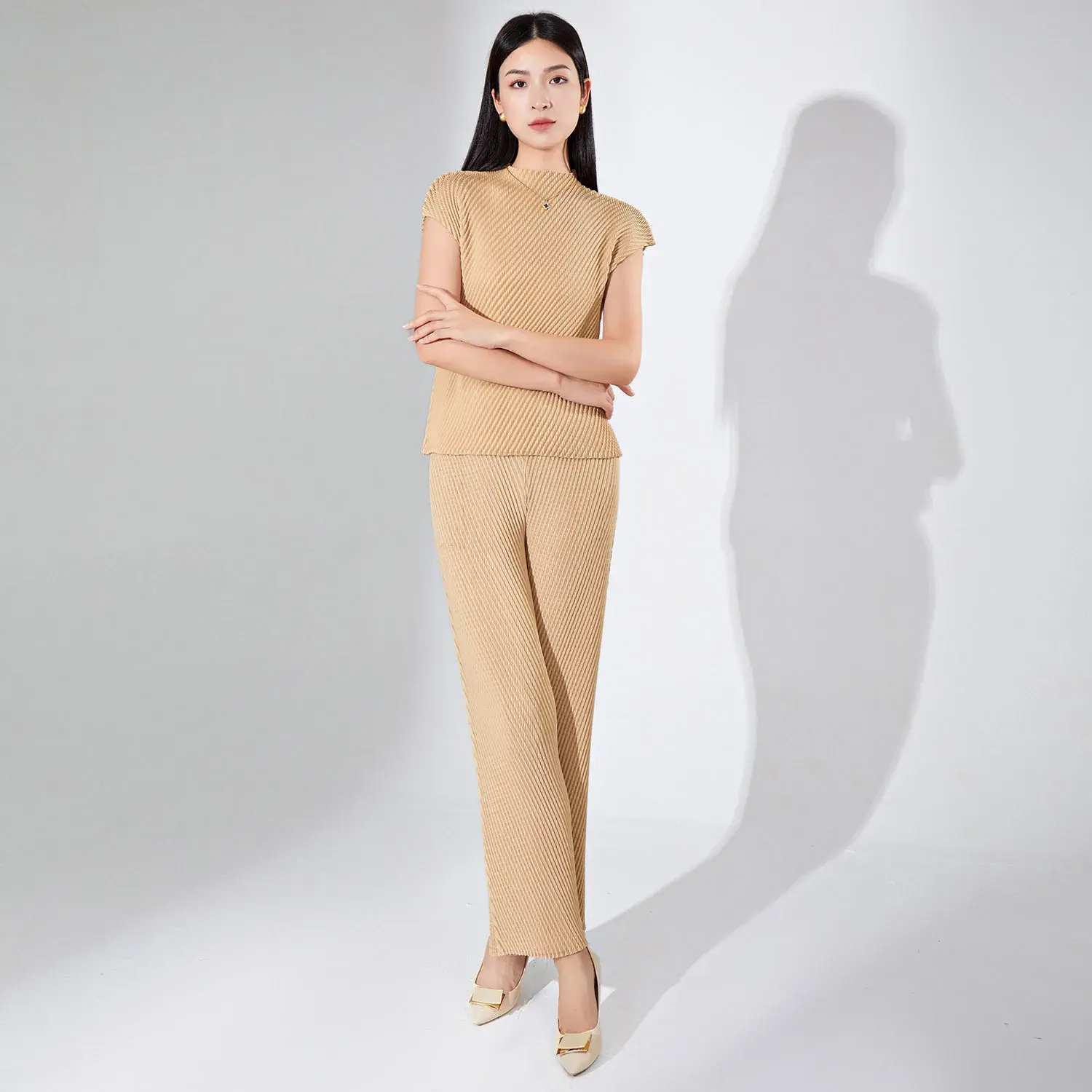 Black Sparkle Pleated Skirt Support - - Pleats Clothing 3