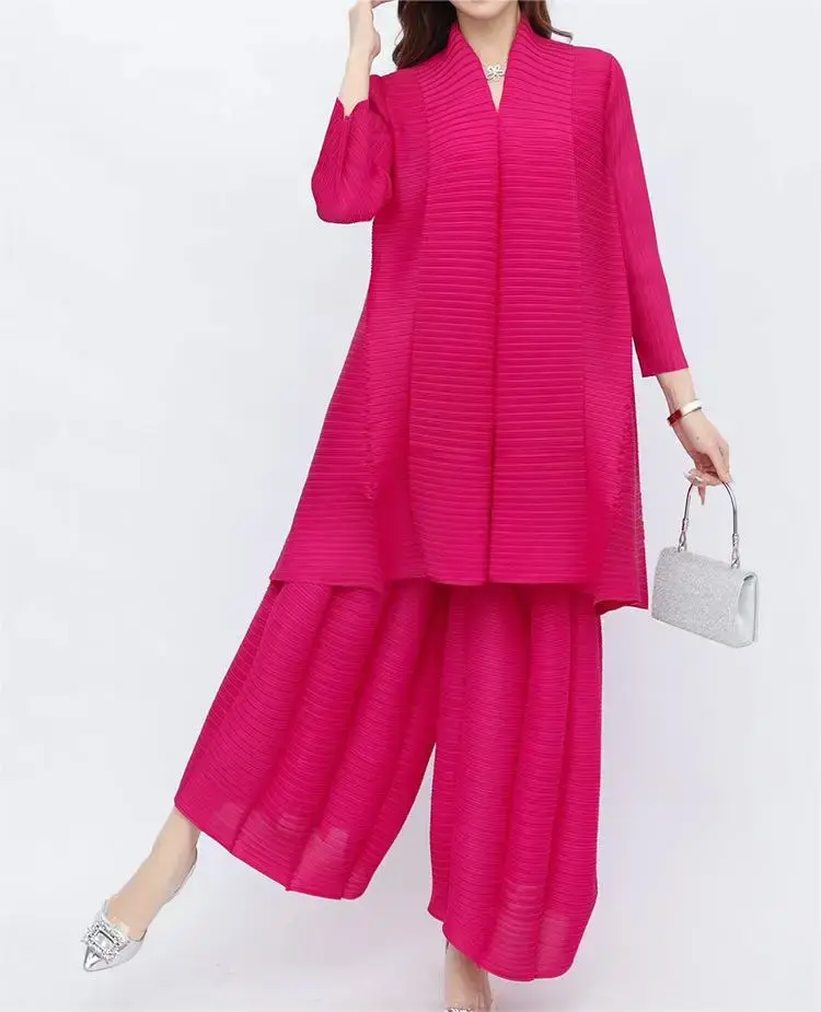 Womens Pleated Suit Pants Summer - - Pleats Clothing 3