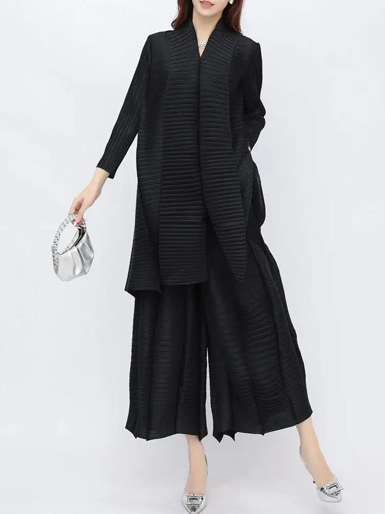 Womens Pleated Suit Pants Summer - - Pleats Clothing 4