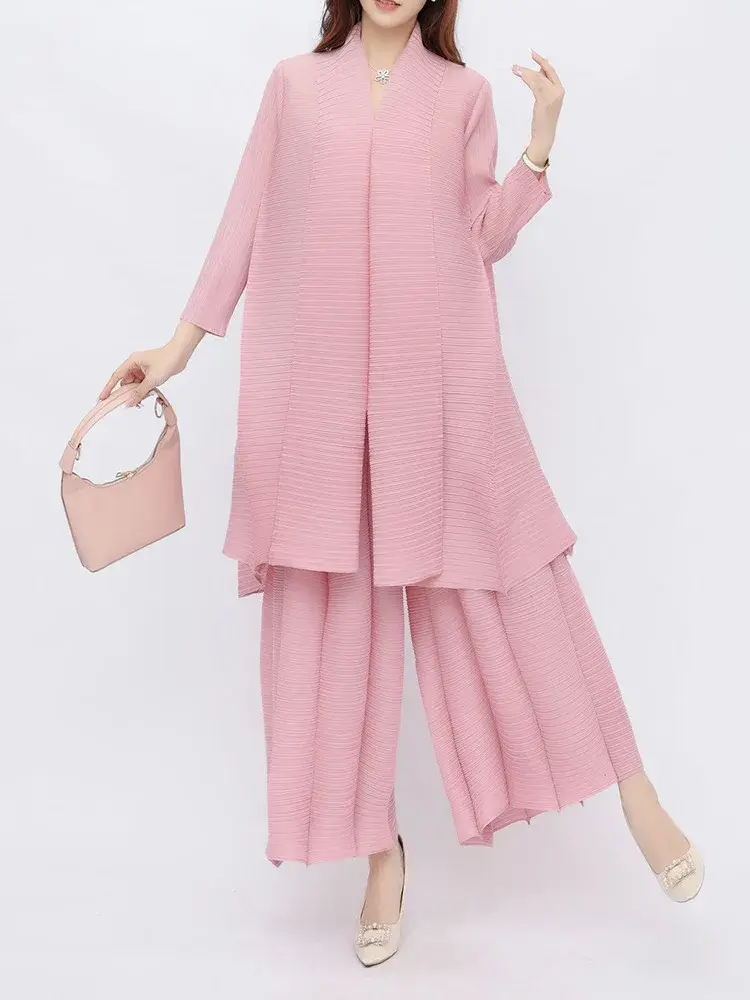 Womens Pleated Suit Pants Summer - - Pleats Clothing 5