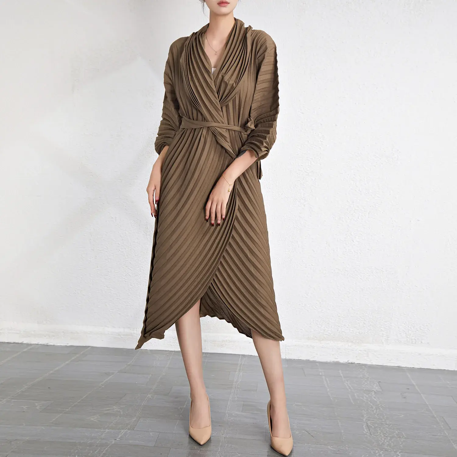 Pink Pleated Gown Printing by Pleats Clothing 7