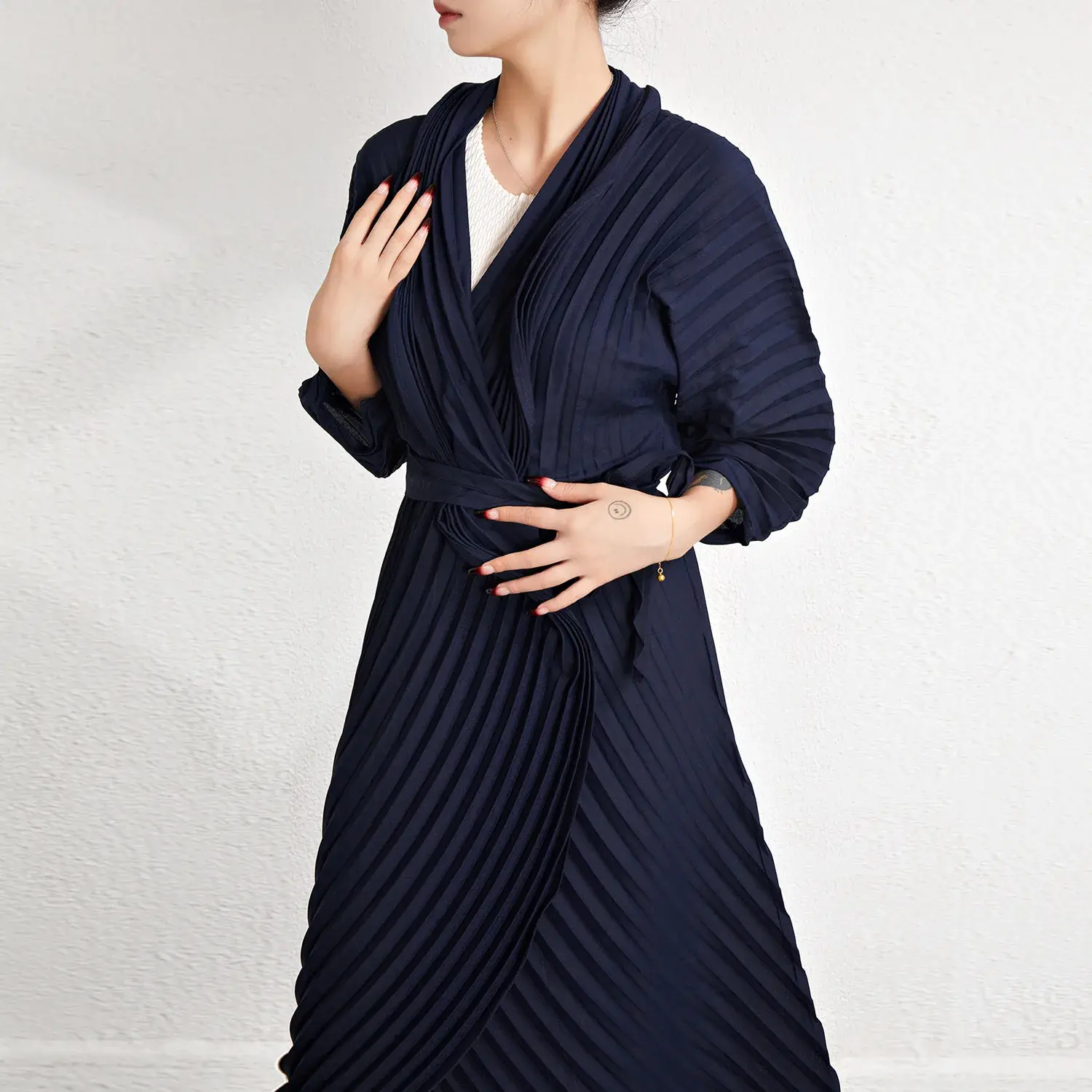 Pink Pleated Gown Printing by Pleats Clothing 4