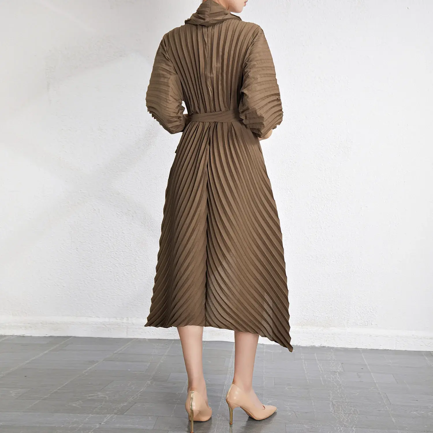 Pink Pleated Gown Printing by Pleats Clothing 6