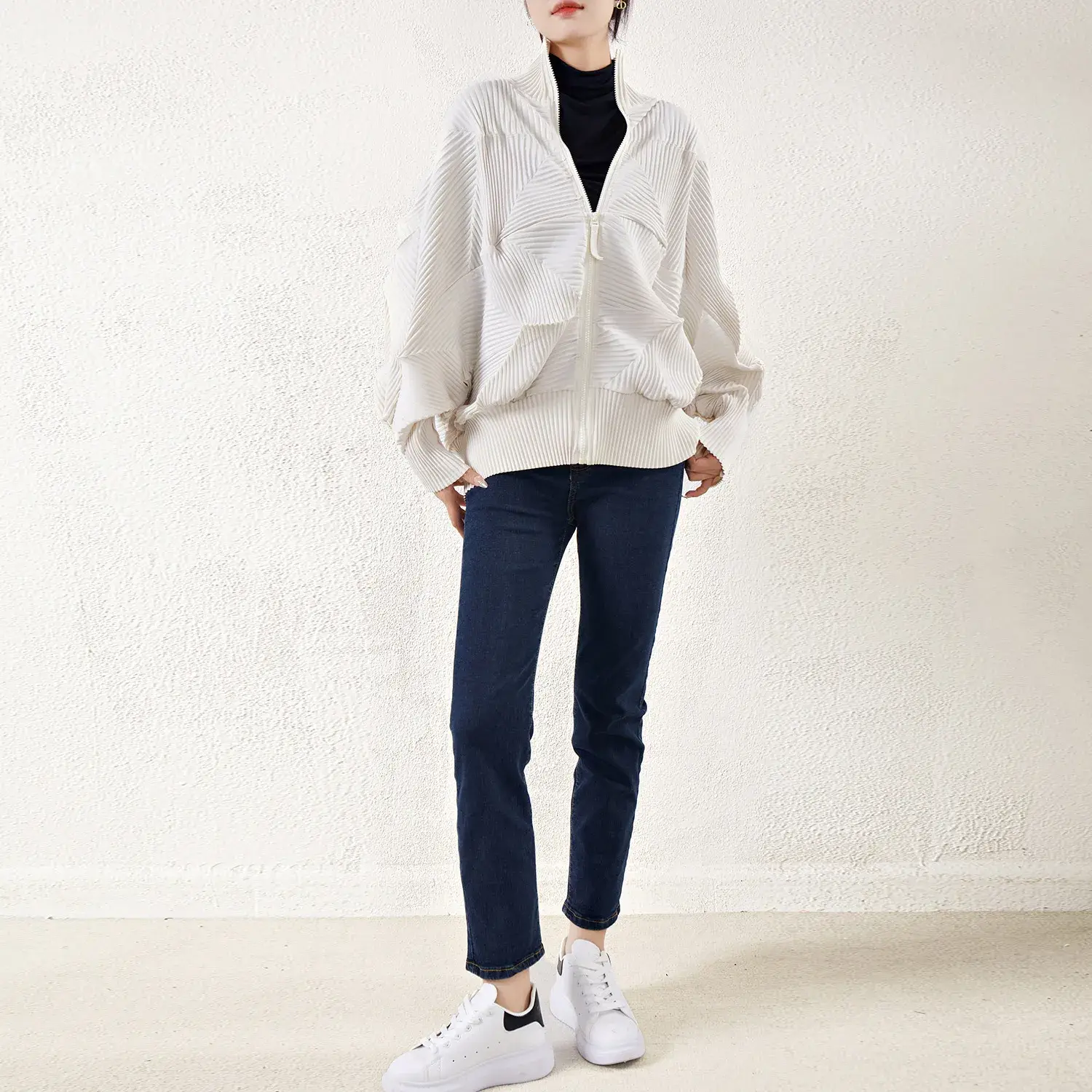 Long Pleated Cardigan Accept Customized Color by Pleats Clothing 7