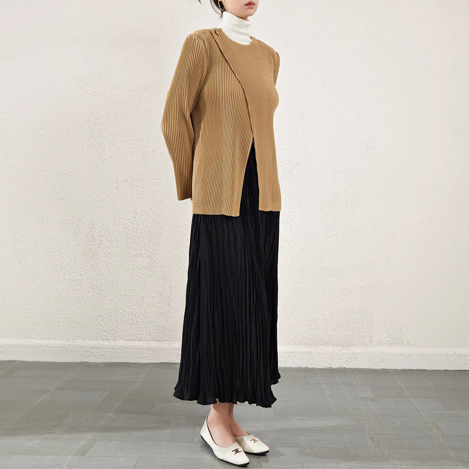 Chiffon Pleated Gown 100% Polyester by Pleats Clothing 7