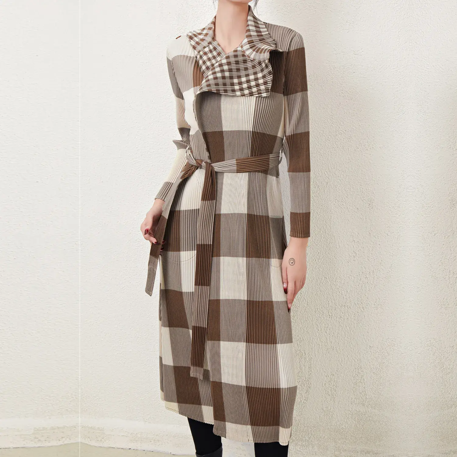 Chiffon Pleated Gown OEM&ODM - - Pleats Clothing 3