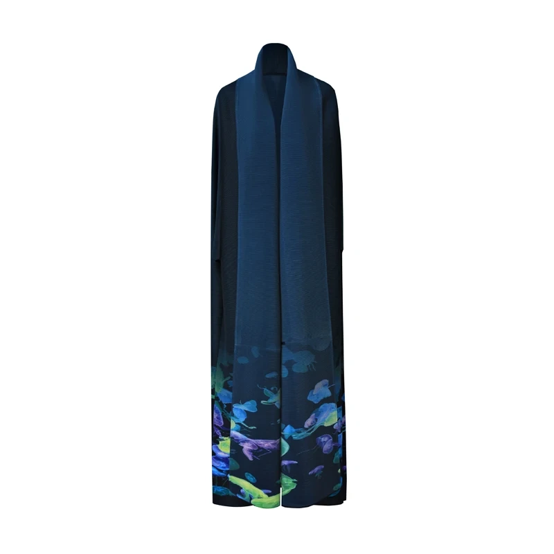 Fast Shipping Abaya Wholesalers Dubai Printed Miyake Pleated Abaya High Quality Polyester Fabric New Arrival Abaya 1