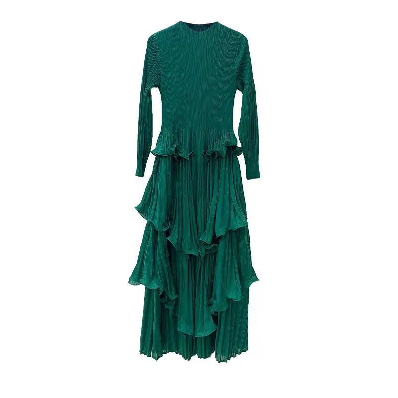 Blue Pleated Gown 0.500 Kg - - Pleats Clothing 6