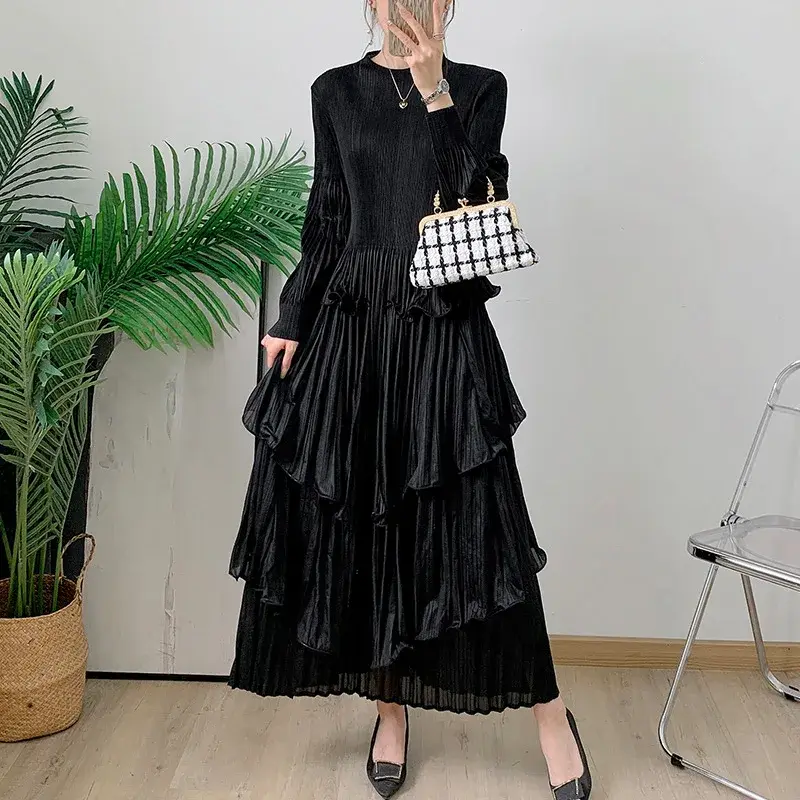 Blue Pleated Gown 0.500 Kg - - Pleats Clothing 3