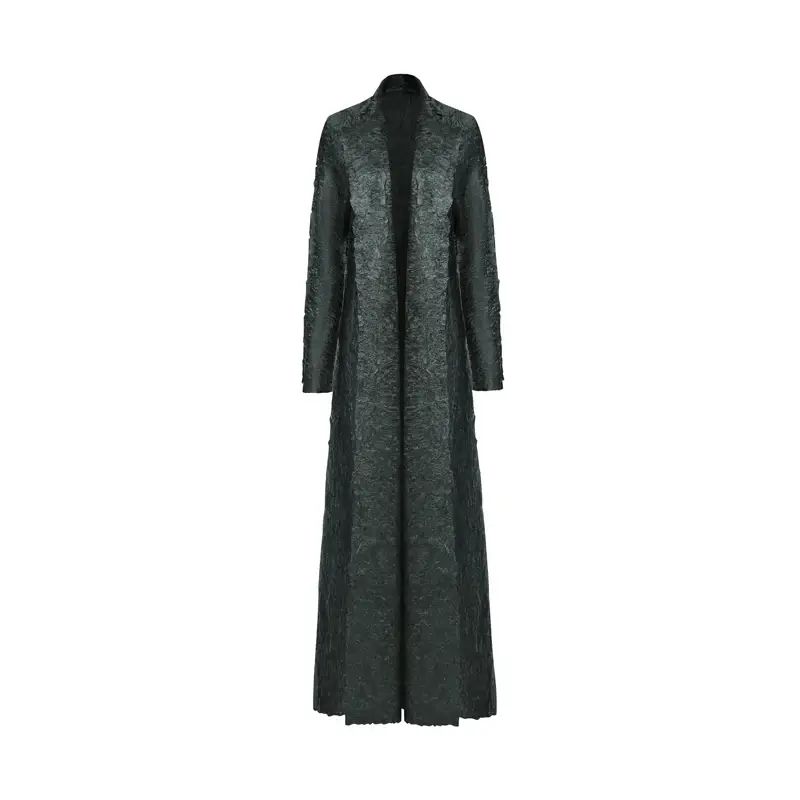 Long Sleeve Pleated High Neck Gown Optional (You Can Buy Samples to Check the Quality Before Placing an Order) - - Pleats Clothing 2