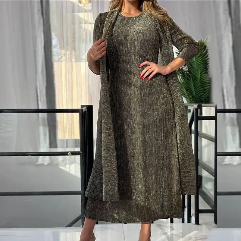 Long Pleated Gown Optional (You Can Buy Samples to Check the Quality Before Placing an Order) - - Pleats Clothing 5