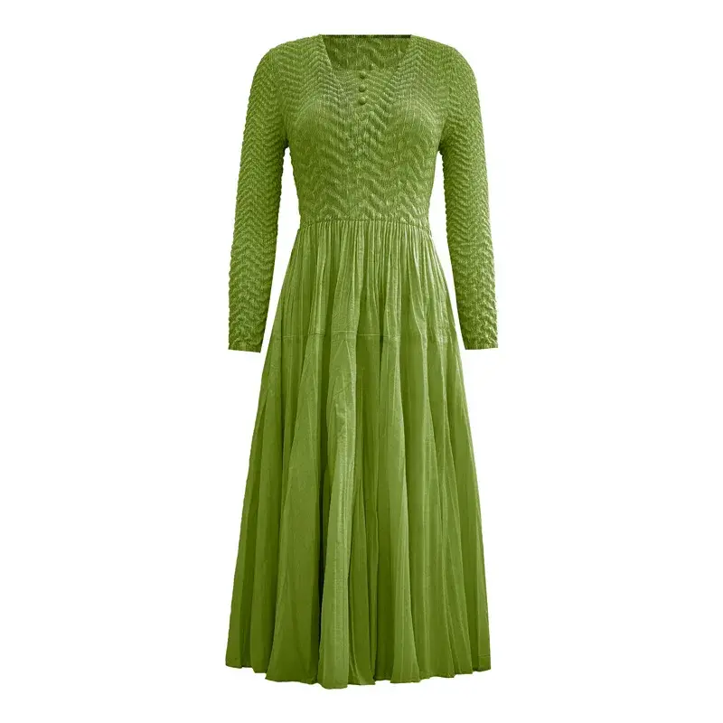 Silk Pleated Gown Accept Customer Logo by Pleats Clothing 7