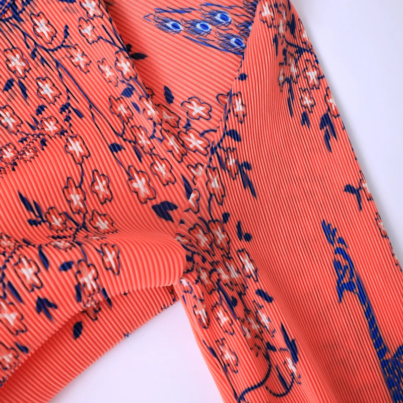 Abaya pour femmes, fabricants en gros, Design plissé, beau tissu en Polyester imprimé Floral, Abaya 5