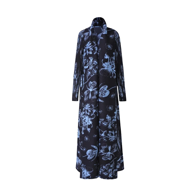 Livraison rapide dernières conceptions Abaya 2024 dubaï dames robe Abaya imprimé robe Abaya plissée 1