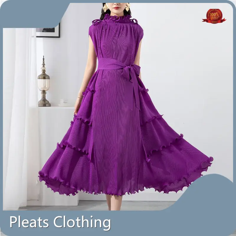 Petite Pleated Mini Skirt Accept Customized Color by Pleats Clothing 1