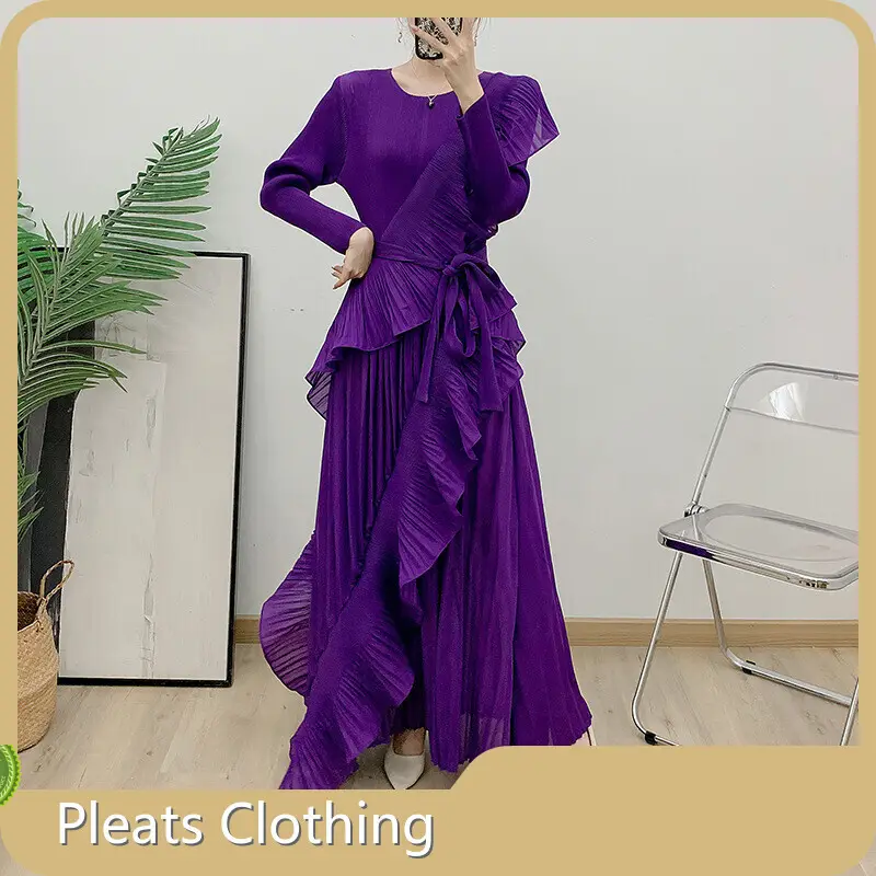 Long Pleated Gown Accept Customized Color by Pleats Clothing 1