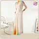 Pleated Gown with Sleeves - - Pleats Clothing 1
