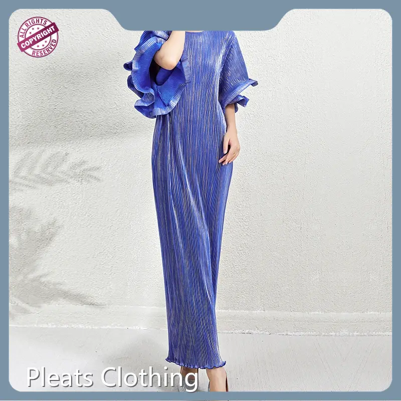 Chiffon Pleated Gown by Pleats Clothing 1