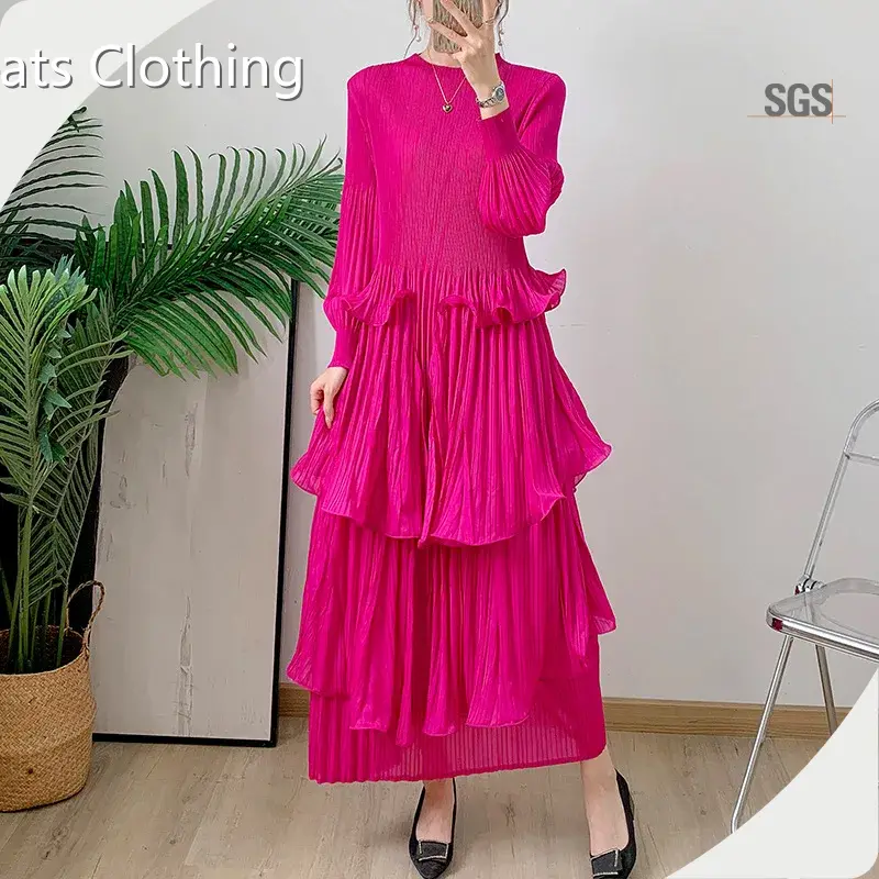 Blue Pleated Gown 0.500 Kg - - Pleats Clothing 1