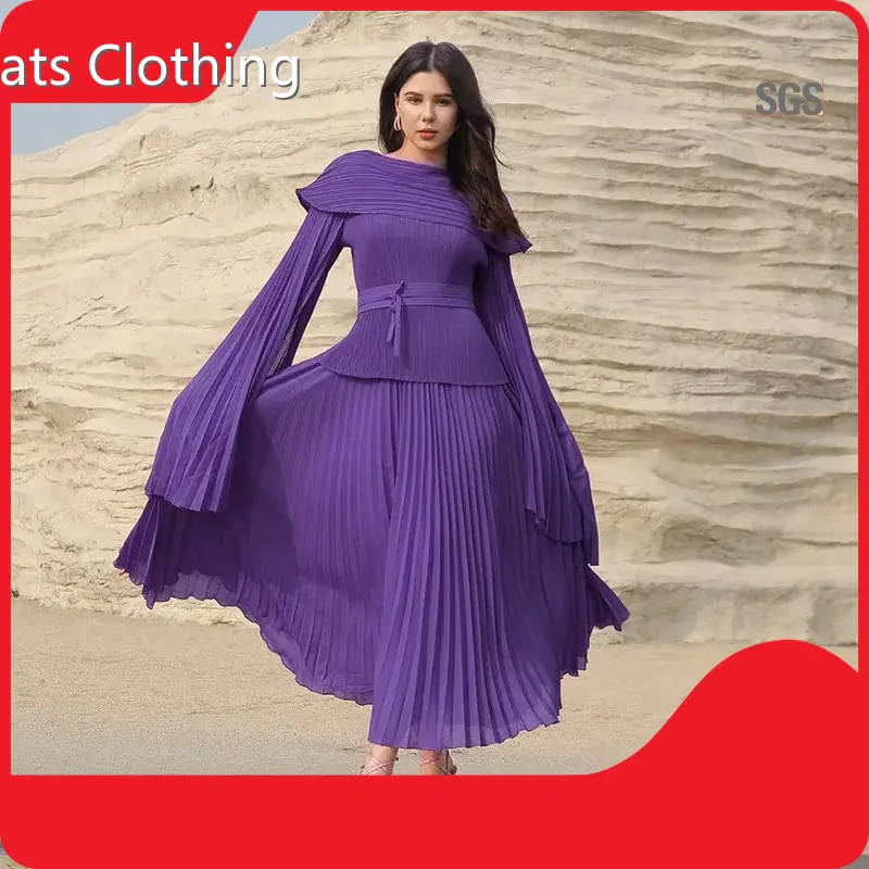 White Pleated Gown Pleats Clothing - - Pleats Clothing 1