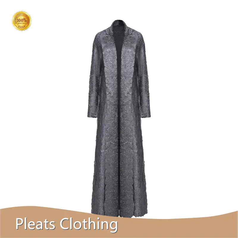 Long Sleeve Pleated High Neck Gown Optional (You Can Buy Samples to Check the Quality Before Placing an Order) - - Pleats Clothing 1