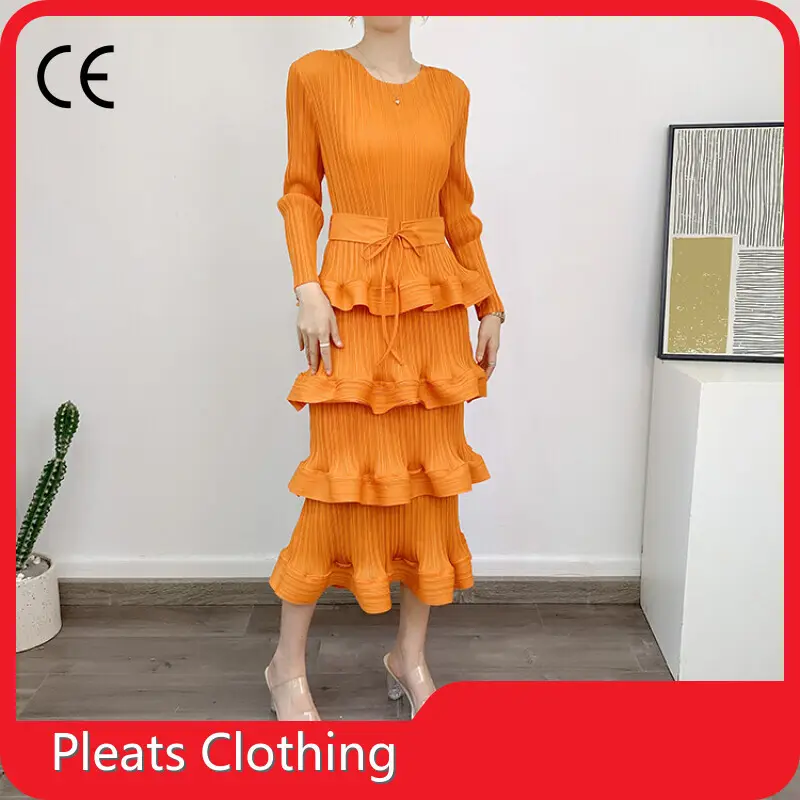 Gold Pleated Gown Women's Clothing Manufacturers by Pleats Clothing 1