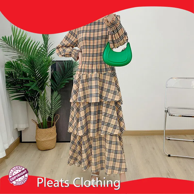 Pleated Gown Temperament Commuter by Pleats Clothing 1