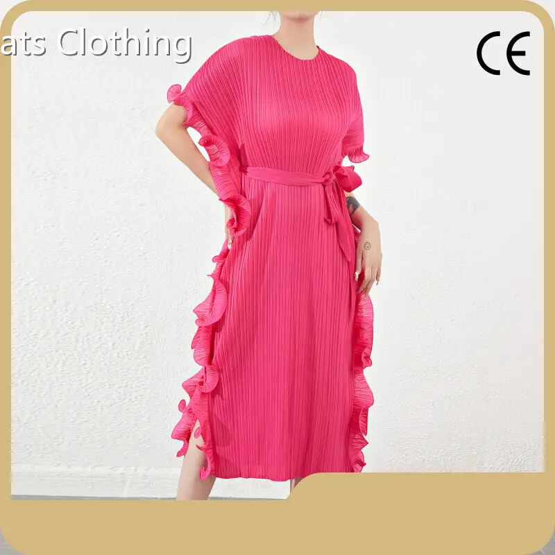 Sleeveless Pleated Gown Optional (You Can Buy Samples to Check the Quality Before Placing an Order) - - Pleats Clothing 1