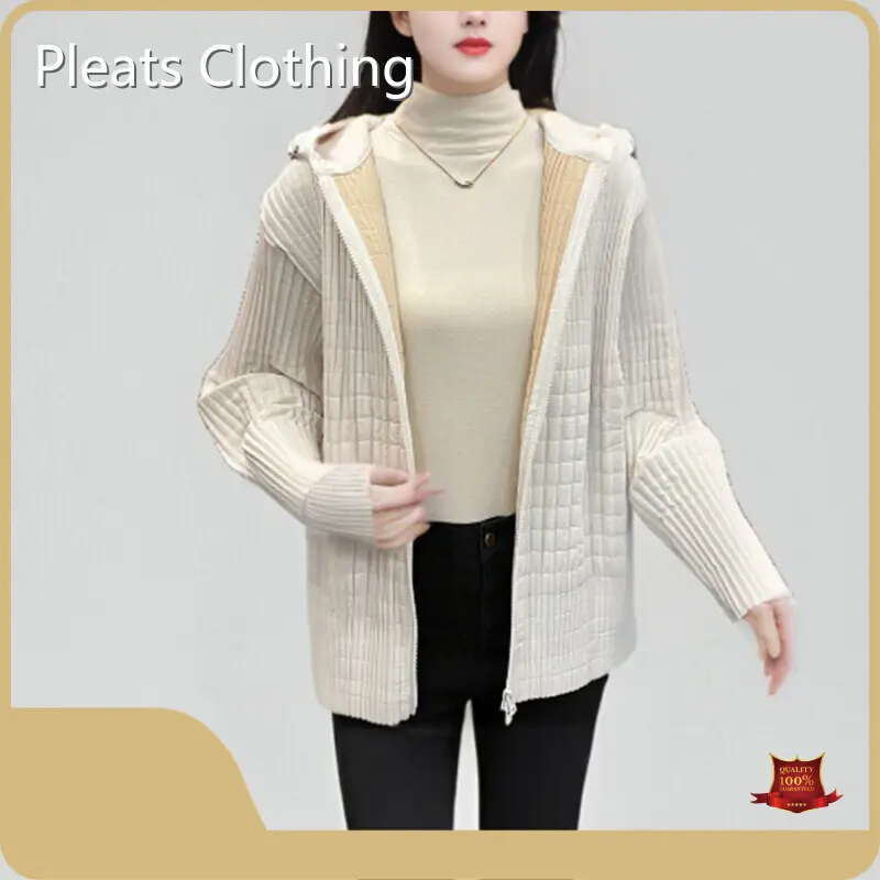 Pleated Knit Cardigan Optional (You Can Buy Samples to Check the Quality Before Placing an Order) by Pleats Clothing 1