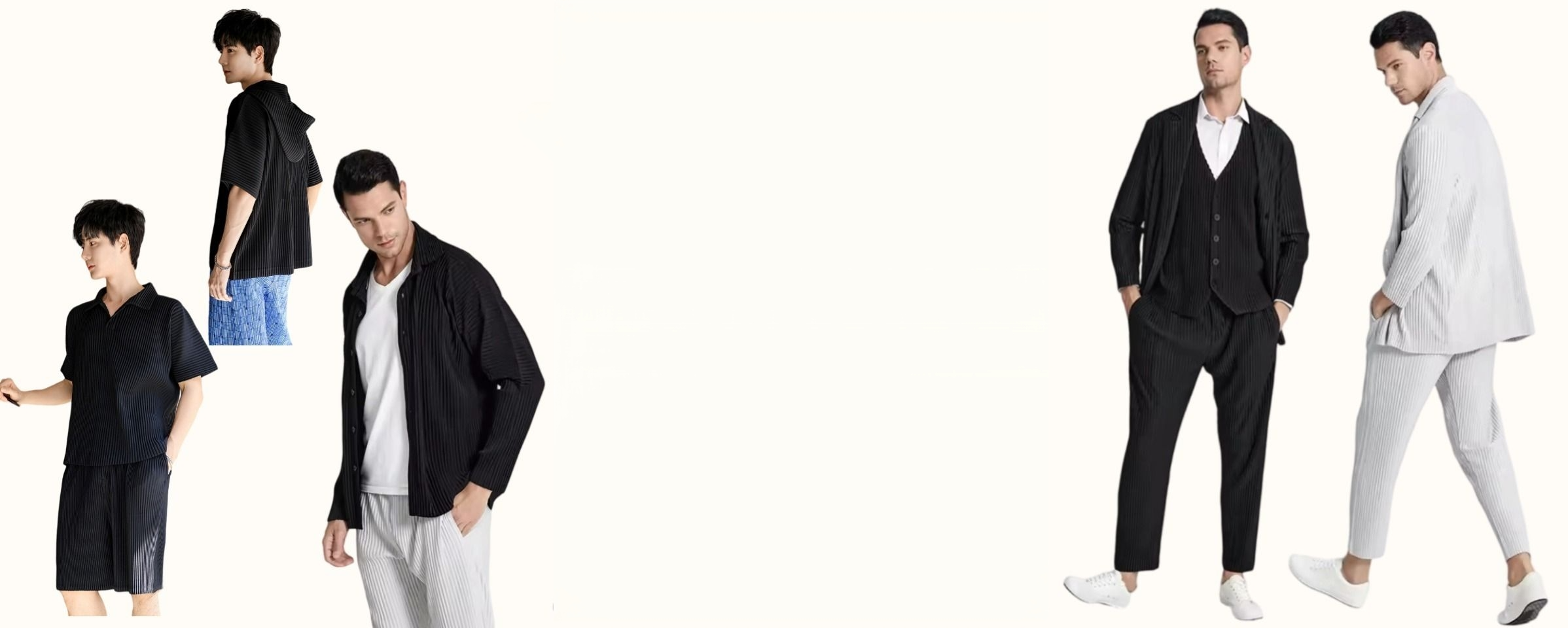 pleated man clothing
                      
                      