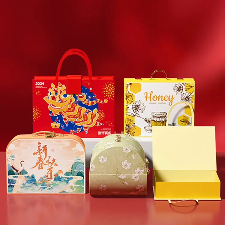 With hand gift box customized small batch hand clamshell packaging box 1